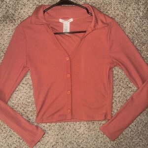 Caution To The Wind Rust Button-Down Shirt